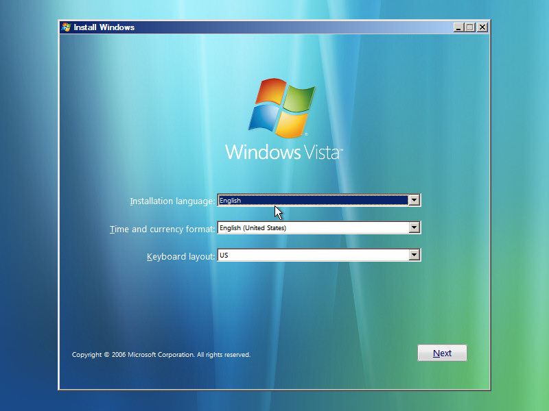 Installation Procedure Of Windows Vista