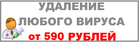 Цена на услугу удаление вирусов от 540 рублей